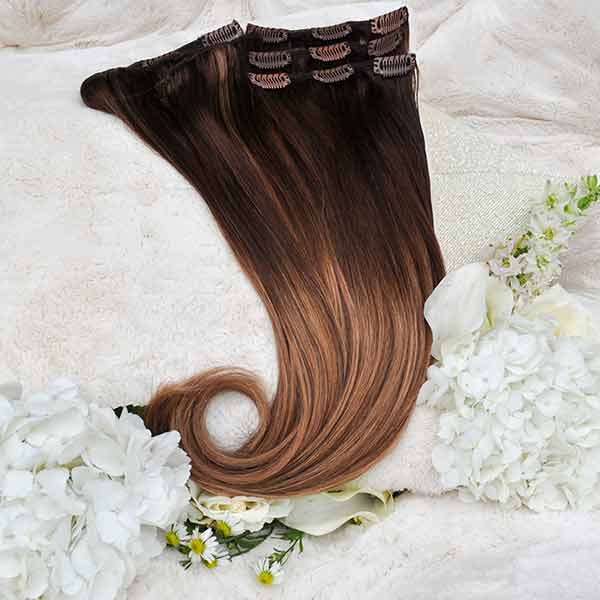 Remy Human Hair Ombre Clip-In Extensions | LOX Hair Extensions