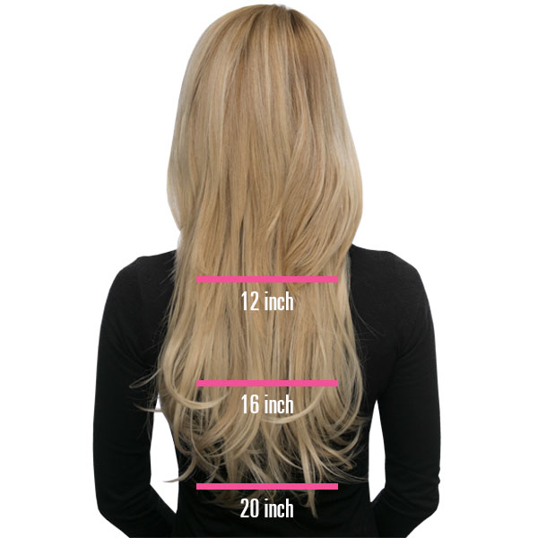 synthetic-5-piece-clip-in-length-chart-lox-hair-extensions | LOX Hair  Extensions